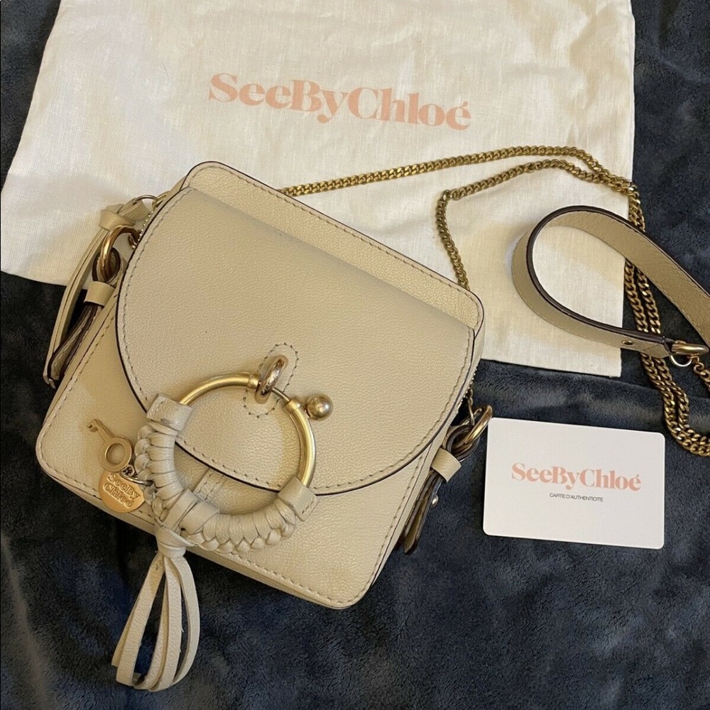 ❌SOLD❌ ✨HOST PICK✨Authentic See by Chloe Cream Leather Crossbody Bag